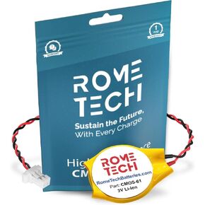 Rome Tech CR2016 CMOS Battery for Lenovo ThinkPad X1 Yoga 4th Gen (Type 20SA, 20SB) - 5B10W13978 - BIOS RTC 3V CR 2016 CMOS Battery with 2 Pin 2 Wire Cable
