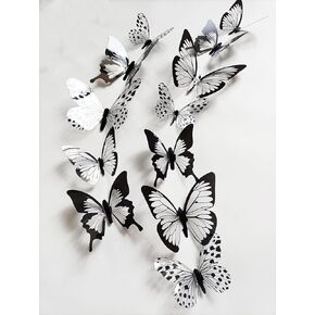 48 قطعة من ملصقات الحائط على شكل فراشة ثلاثية الأبعاد - ملصقات حائط على شكل فراشة لديكور غرفة الأطفال البنات، ملصقات حائط على شكل فراشة قابلة للإزالة، ديكور على شكل فراشة في غرفة اللعب، ديكور غرفة الأطفال. in Kuwait