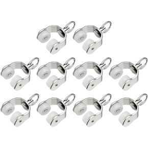 Curtain Track Rollers (16mm/0.63") 20Pcs, Plastic Twin Wheeled Carriers Drapery Rail Sliding Glider - for Home Window Curtain Tracks