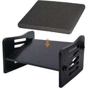 مسند قدم من الخيزران قابل للتعديل تحت المكتب، مسند قدم مريح مع ضبط 7 مستويات، مقعد مسند قدم مائل للمنزل والمكتب وغرفة النوم (خشب بورليوود) in Kuwait