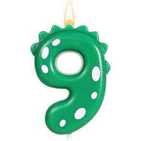 3rd Birthday Candles,Dinosaur Cake Topper,Birthday Decorations for Boys Girls,Dinosaur Party Supplies,Green Number 3 Dinosaur Candle,Dino Theme Birthday Number Candle Cake Topper Decorations. (3)