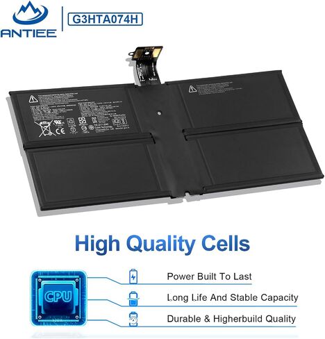 استبدال بطارية الكمبيوتر اللوحي ANTIEE DYNH03 G3HTA074H لجهاز Microsoft Surface Pro 7 1960 Surface Pro 7 Plus Series GA3HTA025H G3HTA073H 7.58V 48.51Wh/6400mAh مع أدوات التثبيت in Saudi Arabia