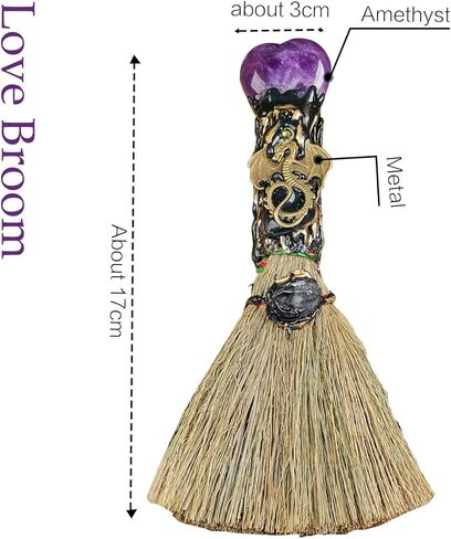 أوبال ماجيك مكنسة الحب كريستال الساحرة مكنسة الريكي شفاء كريستال اليدوية لتنظيف غرفة نوم مكتب ديكور المنزل الهدايا in Kuwait