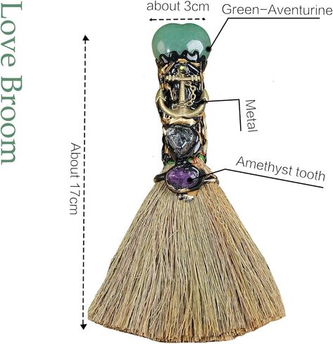 أوبال ماجيك مكنسة الحب كريستال الساحرة مكنسة الريكي شفاء كريستال اليدوية لتنظيف غرفة نوم مكتب ديكور المنزل الهدايا in Kuwait