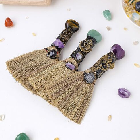 أوبال ماجيك مكنسة الحب كريستال الساحرة مكنسة الريكي شفاء كريستال اليدوية لتنظيف غرفة نوم مكتب ديكور المنزل الهدايا in Kuwait