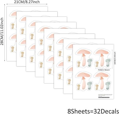 32 PCS Modern Farm Building Wall Decals Peel and Stick, PVC Watercolor Nursery Wall Sticker, Colorful Village Wall Art Decor Decal for Kids Bedroom Playroom Baby Room Classroom Decor in Kuwait