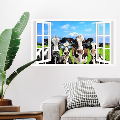 Halloween Witch Wall Stickers 3D Halloween Scene Fake Window Wall Decals Picture Large Holiday Mural Wallpaper Peel and Stick 3D Witches Wall Decor for Bedroom Living Room Home Decoration in Saudi Arabia