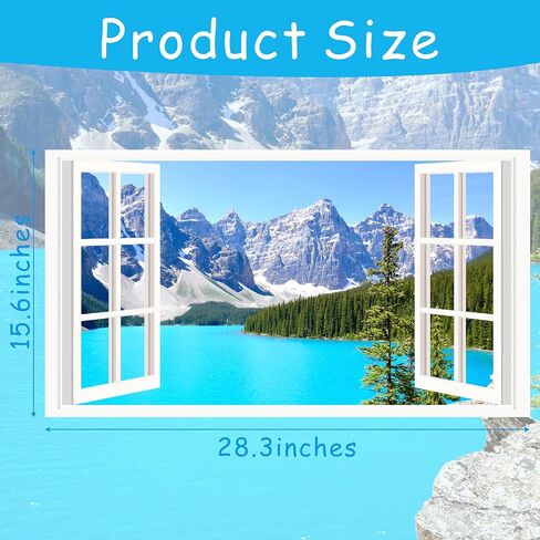 Halloween Witch Wall Stickers 3D Halloween Scene Fake Window Wall Decals Picture Large Holiday Mural Wallpaper Peel and Stick 3D Witches Wall Decor for Bedroom Living Room Home Decoration in Saudi Arabia