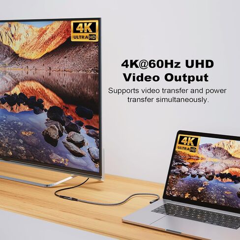 كابل USB C إلى USB C 3.2 Gen2 X 2 ذكر أنثى زاوية نوع C كابل شحن، نقل بيانات 20 جيجابت في الثانية، كابل شحن سريع 240 وات 48 فولت/5 أمبير، نقل فيديو 4K @ 60 هرتز (0.25 متر) in Saudi Arabia