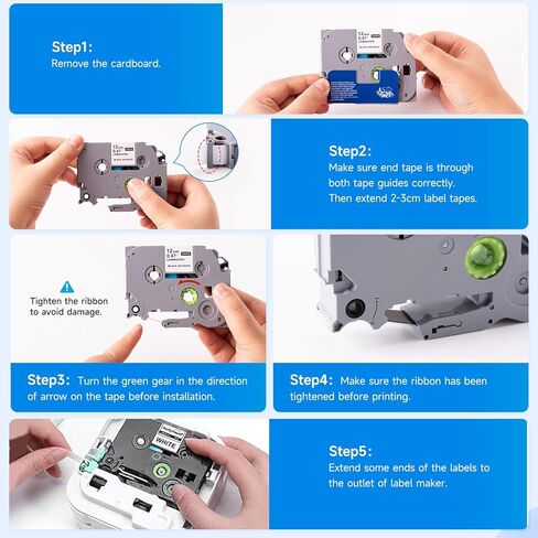 عبوة واحدة من شريط صانع الملصقات لشريط صانع الملصقات TZe-231 TZe231 TZe TZ، متوافق مع Brother P Touch PT-D210 PT-H110 PT-D400 PT-D600، أسود على أبيض، 12 مم 0.47 بوصة in Kuwait