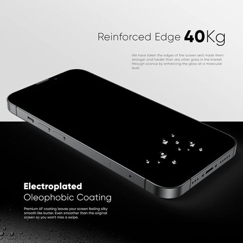 واقي شاشة الخصوصية FLOLAB NanoArmour ONETIME PRO المضاد للانعكاس لهاتف iPhone 14 Pro، أفضل زجاج مقسى لهاتف iPhone يحمي خصوصيتك - متين وسلس وسهل التركيب وخالي من الغبار in Saudi Arabia