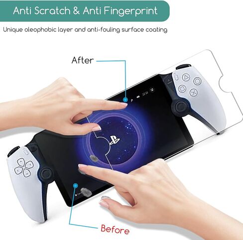 واقي شاشة من الزجاج المقوى من KEANBOLL مكون من قطعتين متوافق مع بوابة Sony Playstation PS5 (8 بوصة، 2023)، زجاج مقسى فائق الوضوح وصلابة 9H in Saudi Arabia