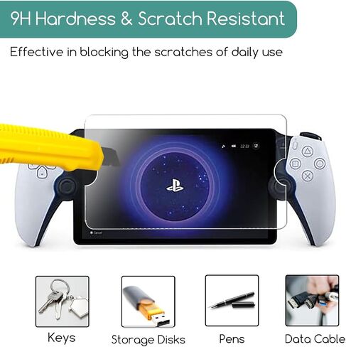 واقي شاشة من الزجاج المقوى من KEANBOLL مكون من قطعتين متوافق مع بوابة Sony Playstation PS5 (8 بوصة، 2023)، زجاج مقسى فائق الوضوح وصلابة 9H in Saudi Arabia