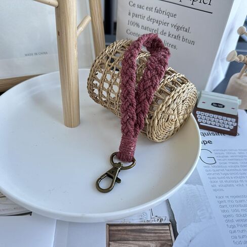 حزام سلسلة المعصم للمفاتيح، حبال المعصم للمفاتيح، سلسلة مفاتيح مصنوعة يدويًا بوهيمية in Kuwait