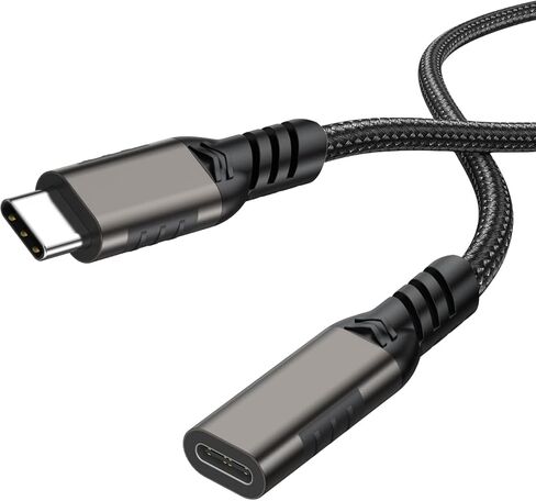 كابل تمديد USB C بطول 3.3 قدم، سلك USB من النوع C ذكر إلى أنثى [USB3.1 Gen2/10Gbps] موسع USB C لنقل المزامنة 100 وات/5 أمبير شحن سريع متوافق مع أجهزة MacBook، والكمبيوتر المحمول، والكمبيوتر اللوحي، والهاتف المحمول والمزيد in Kuwait