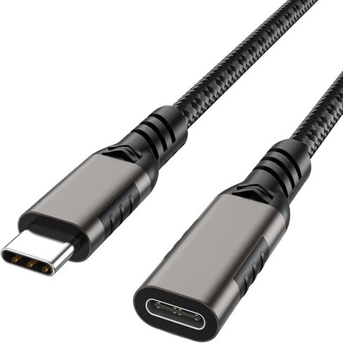 كابل تمديد USB C بطول 3.3 قدم، سلك USB من النوع C ذكر إلى أنثى [USB3.1 Gen2/10Gbps] موسع USB C لنقل المزامنة 100 وات/5 أمبير شحن سريع متوافق مع أجهزة MacBook، والكمبيوتر المحمول، والكمبيوتر اللوحي، والهاتف المحمول والمزيد in Kuwait