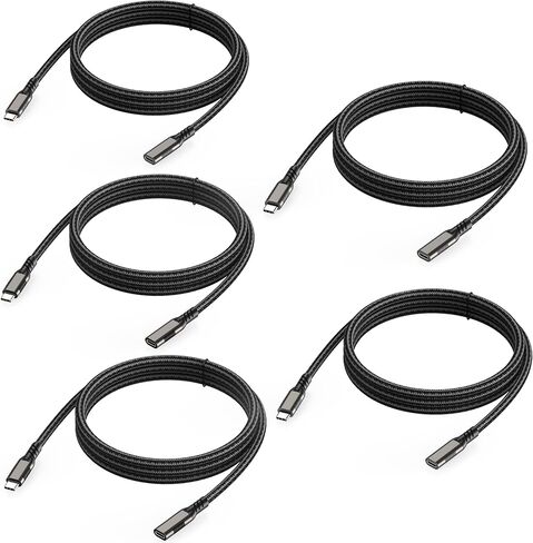 كابل تمديد USB C بطول 3.3 قدم، سلك USB من النوع C ذكر إلى أنثى [USB3.1 Gen2/10Gbps] موسع USB C لنقل المزامنة 100 وات/5 أمبير شحن سريع متوافق مع أجهزة MacBook، والكمبيوتر المحمول، والكمبيوتر اللوحي، والهاتف المحمول والمزيد in Kuwait