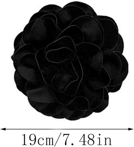 3Pcs Flower Brooch Pins for Women Denim Light Blue Large Camellia Flower Brooches Lapel Pins for Wedding Party Promance Dance Dress Clothes Accessories Costume in Kuwait