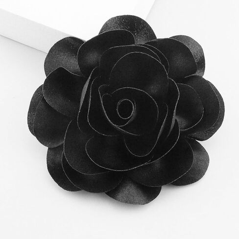 3Pcs Flower Brooch Pins for Women Denim Light Blue Large Camellia Flower Brooches Lapel Pins for Wedding Party Promance Dance Dress Clothes Accessories Costume in Kuwait