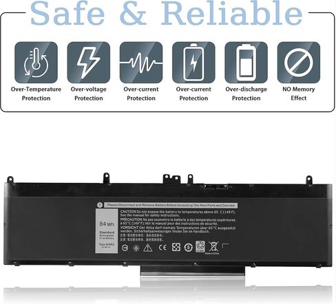 WJ5R2 4F5YV Laptop Battery for Dell Latitude 5570 E5570 Precision 3510 M3510 Series Notebook 0G6LC G9G1H 04F5YV 0G9G1H K1G3K 11.4V 84Wh in Saudi Arabia