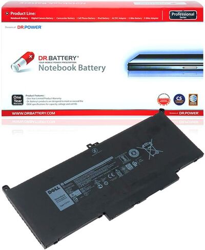 بطارية كمبيوتر محمول F3YGT DM3WC لـ Dell Latitude 7480 7490 7280 7290 7380 7390 7000 12 13 14 سلسلة P29S002 P73G002 DM6WC 2X39G KG7VF 451-BBYE 453-BBCF [7.6V] in Kuwait