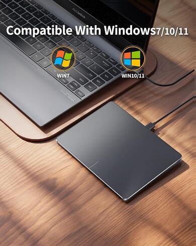 ProtoArc T1 USB Trackpad, High Precision Wired Touchpad Mouse for Windows, Ultra Slim Portable Aluminum Trackpad Mouse with Multi-Touch Navigation for Windows 7/10/11 Laptop Notebook Computer Silver in Saudi Arabia