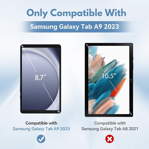 واقي شاشة T Tersely مكون من قطعتين لجهاز Samsung Galaxy Tab A9 8.7 بوصة، واقي شاشة من الزجاج المقوى لجهاز Galaxy Tablet A9 2023، مضاد للخدش in Kuwait