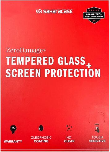 SaharaCase - واقي شاشة من الزجاج المقوى ZeroDamage لجهاز Apple iPad Air 10.9 بوصة (الجيل الرابع 2020 والجيل الخامس 2022) - مضاد للخدش/بصمات الأصابع، تغطية كاملة خالية من الفقاعات وصلابة 9H - شفاف in Saudi Arabia
