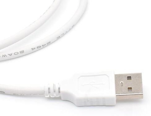 2PCS 20AWG White USB Pigtail Male 2 Wire 5V 5A 1M/3.3FT USB 2.0 Male Plug 2 Pin Bare Wire Open End Wire Cable with 2-Position Spring Wire Connector for Replacement Repair DIY Pigtail Cable in Kuwait