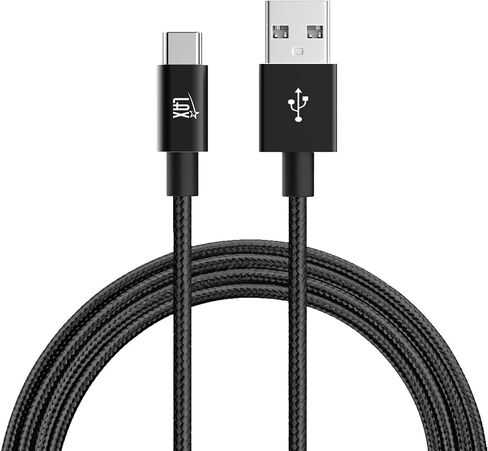 LAX Gadgets USB C Cable - Nylon Braided USB-C Charging Cable & Data Transferring - USB A to USB C for Android Phones, Google Pixel, Apple MacBook & Samsung Galaxy Phones - 6ft - Rainbow (USBC6BOW) in Saudi Arabia