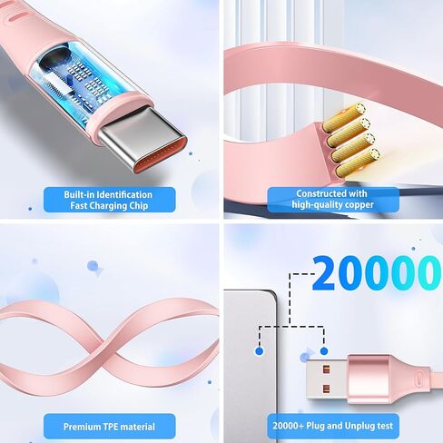 HianDier Multi Charging Cable 4FT 3 in 1 Charging Cable Fast Charging Data Sync Cord Retractable Charging Cable USB to Lightning/USB C/Micro for Cell Phones, iPhone, iPad, Samsung Galaxy, PS, Tablet in Saudi Arabia