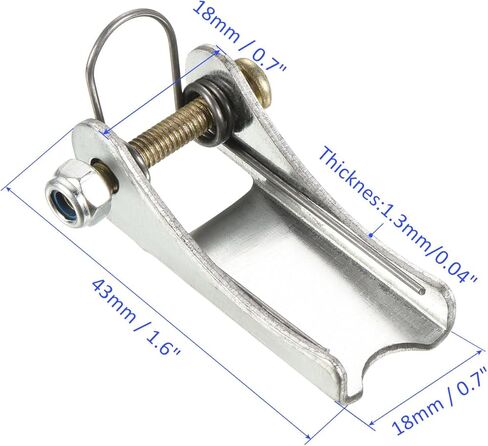 طقم مزلاج أمان الخطاف - استبدال وصلة وصلة الاستقبال بخطاف الانزلاق Clevis ينطبق على مقطورة/رافعة خطاف السحب (طول 1.6 بوصة، فضي) in Kuwait