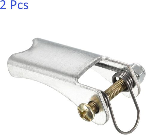 طقم مزلاج أمان الخطاف - استبدال وصلة وصلة الاستقبال بخطاف الانزلاق Clevis ينطبق على مقطورة/رافعة خطاف السحب (طول 1.6 بوصة، فضي) in Kuwait