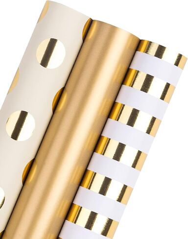 WRAPAHOLIC Girls Unicorn Wrapping Paper Roll - Mini Roll - 3 Rolls - 17 Inch X 120 Inch Per Roll - Purple Unicorn Design with Silver Foil for Birthday, Holiday, Baby Shower in Saudi Arabia