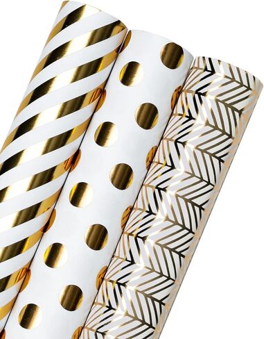 WRAPAHOLIC Girls Unicorn Wrapping Paper Roll - Mini Roll - 3 Rolls - 17 Inch X 120 Inch Per Roll - Purple Unicorn Design with Silver Foil for Birthday, Holiday, Baby Shower in Saudi Arabia