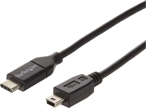 StarTech.com كابل USB C إلى Mini USB - 6 قدم / 2 متر - M/M - USB 2.0 - سلك USB صغير - كابل USB C إلى Mini B - USB من النوع C إلى USB صغير (USB2CMB2M) in Saudi Arabia