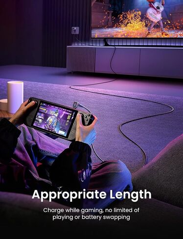 كابل LISEN USB C إلى USB C بطول 10 أقدام، تصميم زاوية يمنى 90 درجة Steam Deck PD سلك شحن سريع مصمم خصيصًا للألعاب المتوافقة مع iPhone 16 pro max/15/14/13 Switch وSamsung Galaxy وMacBook وiPad in Saudi Arabia