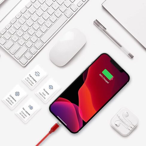 6 Pack [Apple MFi Certified] 3/3/6/6/10/10 FT iPhone Charger Colorful Nylon Lightning Cable Compatible iPhone 13 mini/13/12/11 Pro Max/XS MAX/XR/XS/X/8/7/Plus/6S/6/SE/5S/iPad in Saudi Arabia