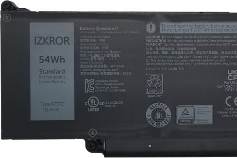 R73TC 54Wh استبدال بطارية لجهاز Dell Latitude 3340 / Latitude 5340 / Latitude 5350 / Latitude 3340 2 في 1 / Latitude 5340 2 في 1 / Latitude 5350 2 في 1 سلسلة كمبيوتر محمول GTG7N 11.4V in Saudi Arabia