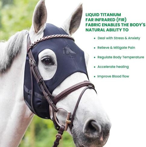 Liquid Titanium Therapeutic Horse Mask - Large - Black in Saudi Arabia