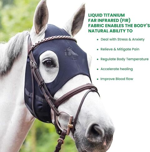 Liquid Titanium Therapeutic Horse Mask - Large - Black in Saudi Arabia