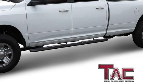 TAC Side Steps Fit 2009-2018 RAM 1500 Crew Cab | 2019-2023 RAM 1500 Classic Crew Cab | 2010-2024 RAM 2500/3500/4500/5500 Crew Cab Pickup Truck 4" Oval Tube Stainless Steel Running Boards 2Pcs in Saudi Arabia