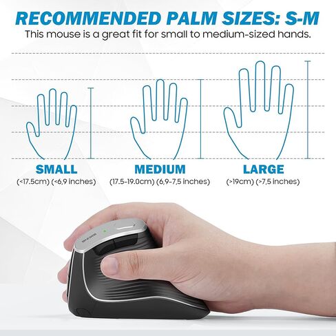 Wireless Vertical Ergonomic Mouse, Multi-Device(Bluetooth + 2.4G Connection), 4 Adjustable DPI, 7 Buttons Computer Mouse for PC, Laptop, Desktop, MacBook - White in Saudi Arabia