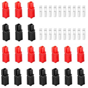 smseace 50Pcs 45Amp Power Connectors with PVC Covers 4-6mm² (12-10AWG) Quick Disconnect Power Pole connectors 10Pairs Battery Connector Modular Power Connector