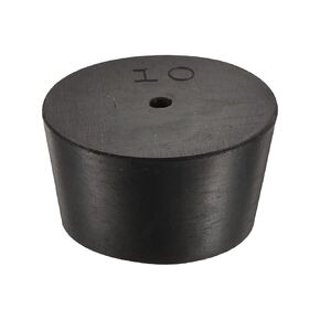 YOKIVE Rubber Stoppers with Hole, Tapered Plugs with High-Temperature Resistance | Protect Hole, Great for Lab Industry (Black, 75mm to 90mm)