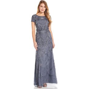 Adrianna Papell Women's Long Beaded Dress