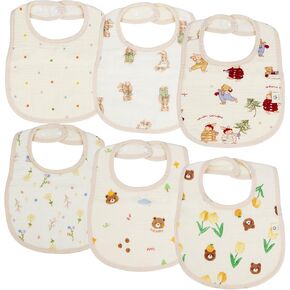 ROMASA Muslin Baby Bibs,Cotton Baby Bandana Drool Bibs for Child,Absorbent Newborns Infant Burp Cloths for Teething Drooling