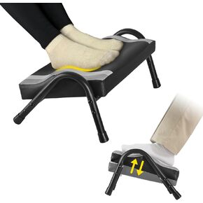 Foot Rest for Under Desk at Work,Ergonomic Foot Rest for Office Use,Comfortable Foot Stool with Adjustable Heights,Relieving Pain in Lower Back, Hip, Knee(Grey)