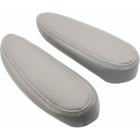 Driver and Passenger Replacement Leather Armrest Cover 922 or 92i Pewter Gray Compatible with Chevy Silverado Tahoe 2000 2001 2002 2003 2004 2005 2006 Leather Part Only