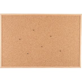 Go4Cork Framed Cork Bulletin Board - 35.4"x 23.6" | Premium Double-Sided Pine Frame Eco Cork Memoboard | Office, Home & Classroom Organization Decor | Pushpins & Set Up Accessories Included